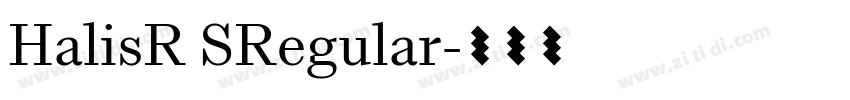 HalisR SRegular字体转换 HalisR SRegular字体转换
